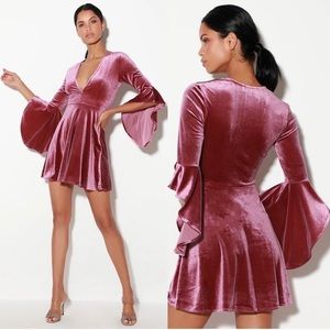 Lulu’s Wrapped In Luxe Velvet Dress
